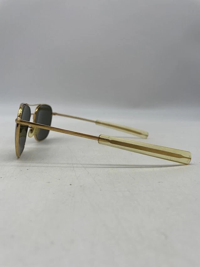 Gafas de sol vintage American Optical 5 1/2 piloto marco dorado lentes marrones Foto 3 de 4