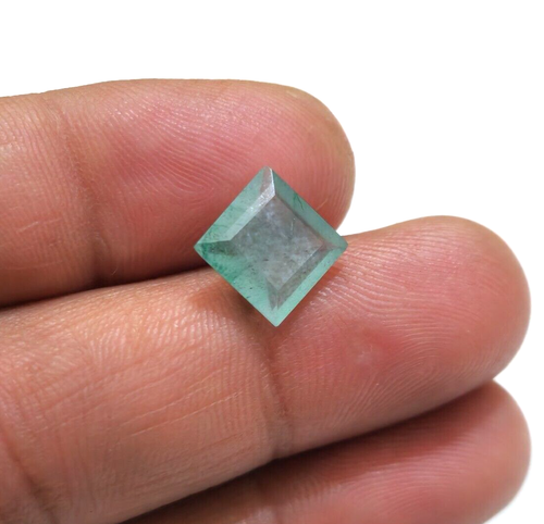 Wonderful Colombian Green Emerald 3.10 Crt Faceted Square Shape Loose Gemstone - Picture 4 of 7