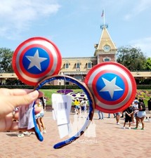 Disney Parks Captain America Super Soldier Marvel Mouse Ears Headband 2021