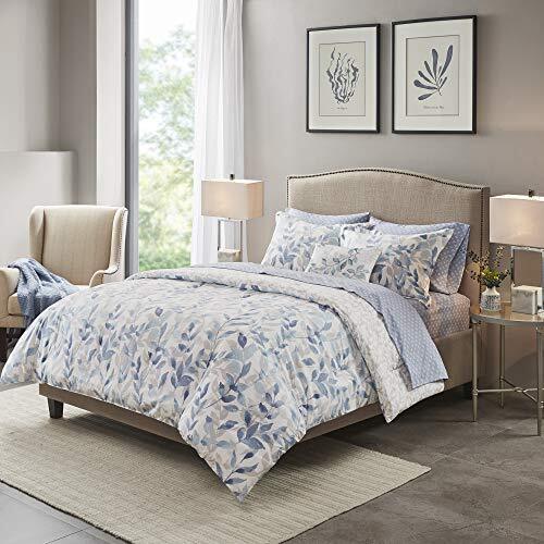 Essentials Cozy Bed in a Bag Reversible Queen(90 in x 90 in) Sofia, Blue