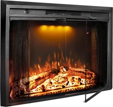 Electric Fireplace Insert, 36 Inches Recessed Fireplace Heater with Adjustable F
