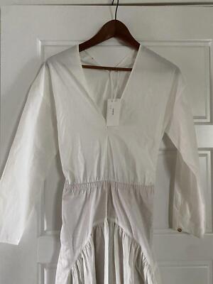 vince white linen dress Vince Women's White Linen Dress With Pockets Size XXS $395