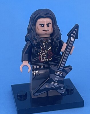 100% Lego ROCKER Biker Jacket ML Stripe Electric Guitar HEAVY METAL ROCK STAR