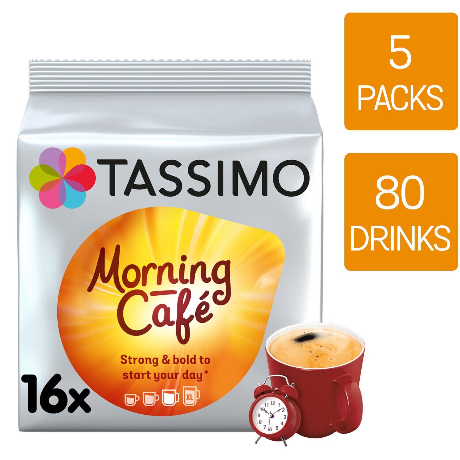 Tassimo Coffee Pods Morning Cafe Black Coffee 5 Packs (80 Drinks) 8711000504604 eBay