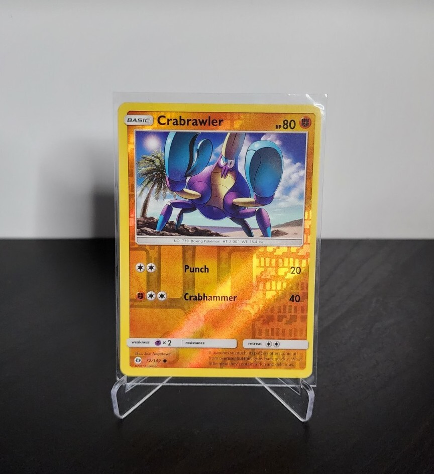 Pokemon TCG Crabrawler Sun & Moon Base 72/149 Reverse Holo Common