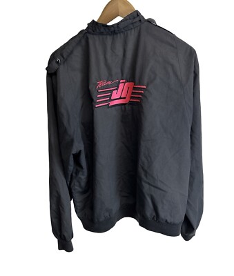 Vintage Team JG Motorsports Men's Black Racing Bomber Jacket