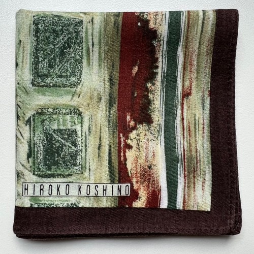 JAPAN HANDKERCHIEF MEN'S CLASSIC ART GREEN GEOMETRIC POCKET SQUARE 17" B0357 - Picture 1 of 2
