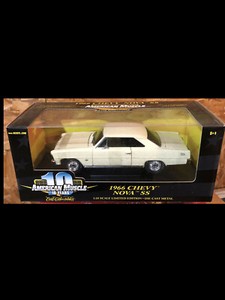 ミニカー AMERICAN MUSCLE 1966 CHEVY NOVA SS 1/18 1966 Chevy Nova SS, Metallic Green 1:18 Diecast Model Car by