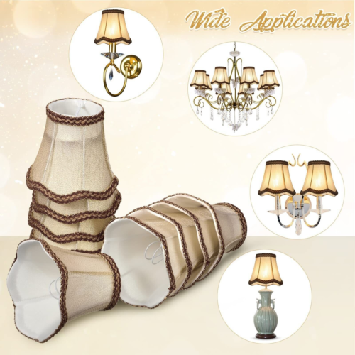 10 Pcs Shades for Chandeliers European Small Lamp Shade Chandelier Clip on Fa... - Picture 6 of 7
