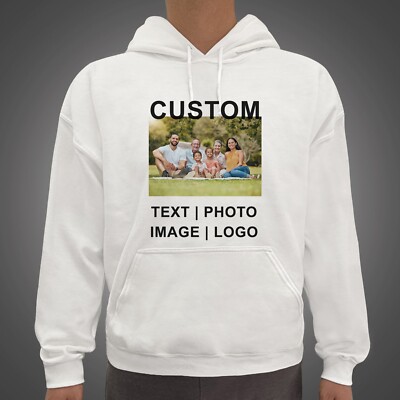 Custom Personalized Hoodie Customized w/Photo, Text, Logo Color Print Front Back