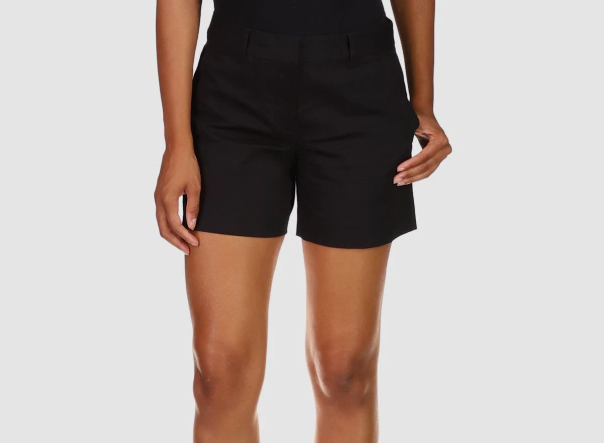 $74 Michael Kors Women's Black Stretch Twill Shorts Size 2