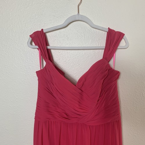 NEU Lauren Ralph Lauren Abendkleid Größe 14 rosa lang kalte Schulter - Bild 4 von 13
