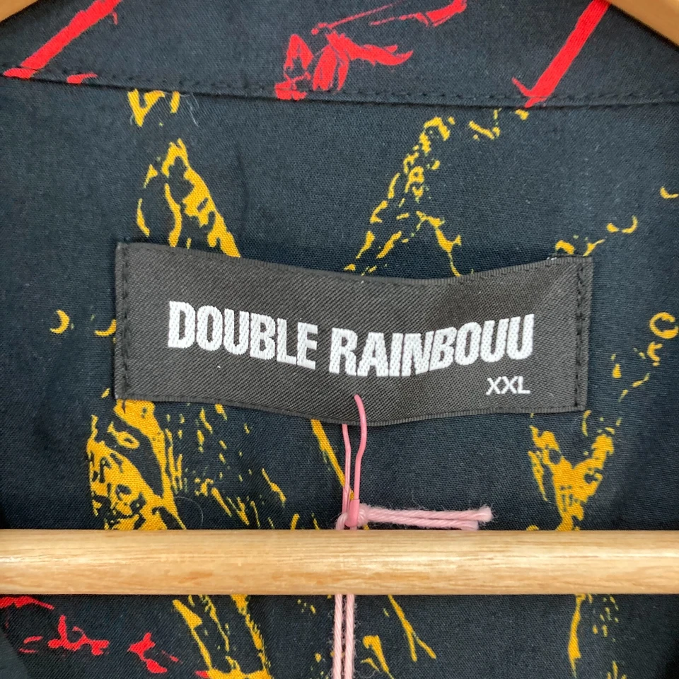 NEW Double Rainbow Mens Button Up Shirt Size XXL 2XL Short Sleeve Collared 41312 - Image 4 of 4