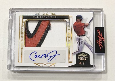 2023 Cal Ripken Jr Leaf Trinity Gold Jersey Patch Auto  #4/7