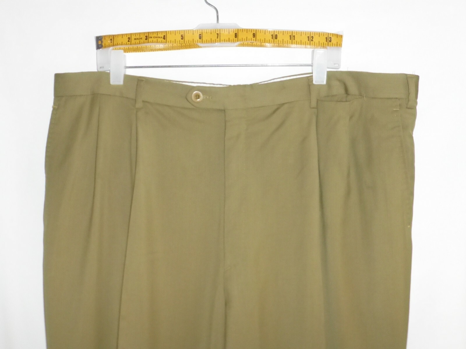 Mint895 41x28 Brioni Olive Khaki Mens 140's Wool Dress Pants ITALY 56