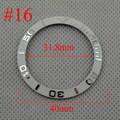 40mm Ceramic/Titanium bezel Red Black Blue Green fit 43mm automatic watch p349