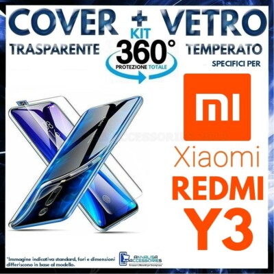 TRANSPARENT COVER + TEMPERED GLASS FILM for Xiaomi Redmi Y3 Case Y 3
