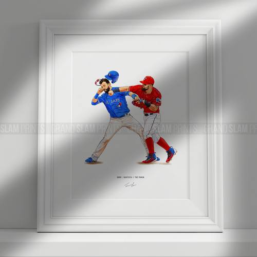 Póster de béisbol Rougned Odor Jose Bautista The Punch impresión 8x10 Texas Rangers - Imagen 7 de 10
