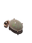 4.24 Ct. Ethiopia Natural White Oval Play-of-Color Opal Silver Rose GoldPendant — photo 1