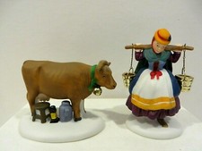 DEPT 56  TWELVE DAYS OF DICKENS' VILLAGE- EIGHT MAIDS A-MILKING - 2 PIECES
