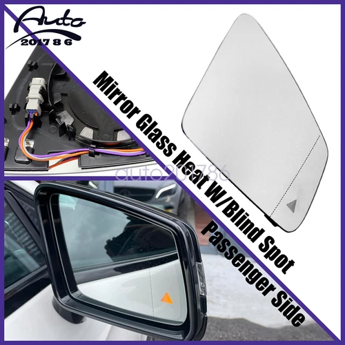 Passenger Side Mirror Glass Heat W/Blind Spot for Benz W212 2009-15 X156 2013-18