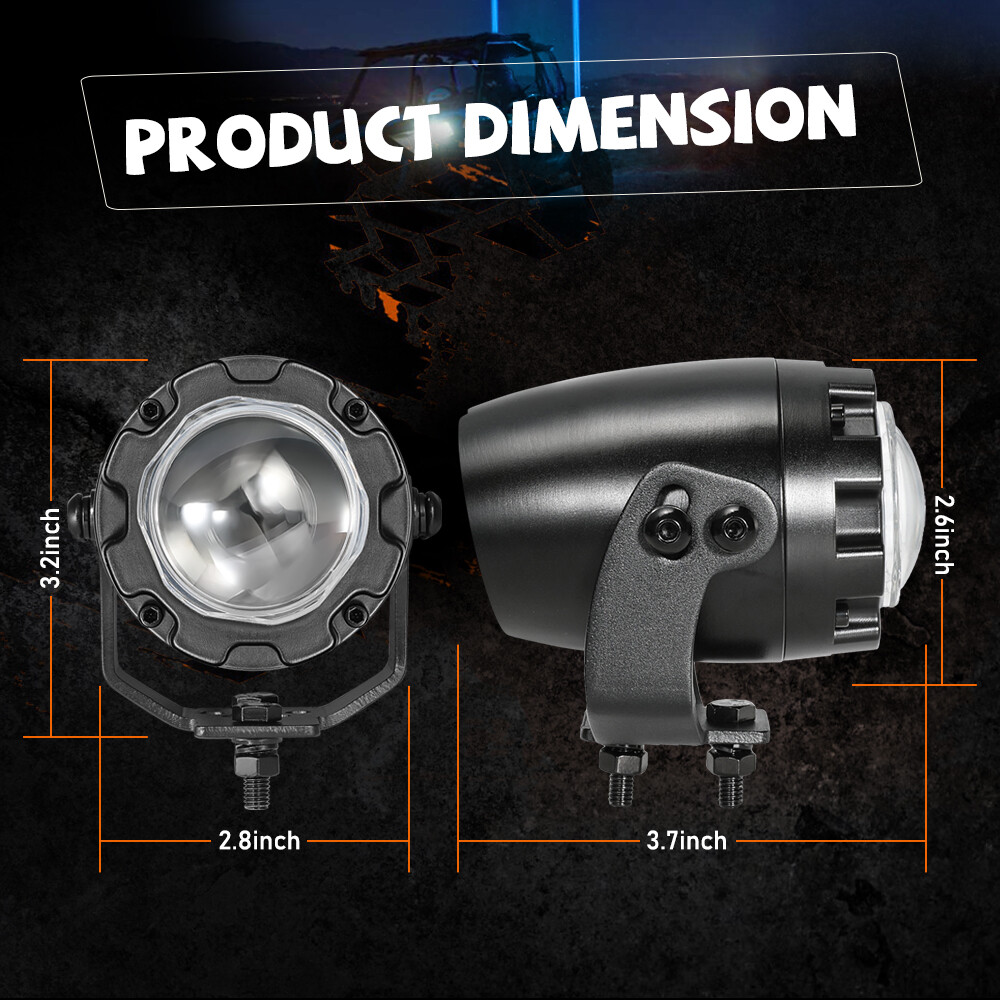 2X UTV Laser RGB LED Whip Light Whipless Antenna Remote For Polaris RZR 1000 XP