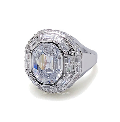 Neu Swarovski weiß Rhodium großer Cocktail Vintage Retro Mesmera Ring 5674296 9