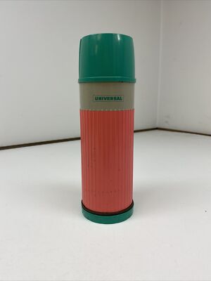 MID-CENTURY UNIVERSAL THERMOS LANDERS, FRARY, CLARK No 2680 GREEN,GREY,PINK 