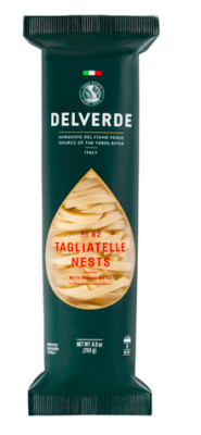 Delverde Italian dry pasta Tagliatelle Nests 8.8oz (PACKS OF 12)