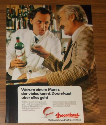 Rare Advertising DOORNKAAT Goes A Man Above Everything - Cocktail Bar 1979