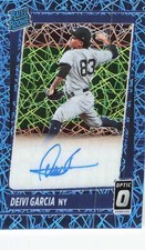 2021 Donruss Optic #RRS-DG Deivi Garcia Rated Rookie Auto Blue Velocity #/75