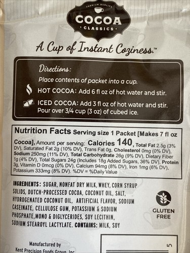20 paquetes de mezcla de cacao y vainilla francesa Land O Lakes 1,25 oz cada uno 21/04/25 - Imagen 4 de 6