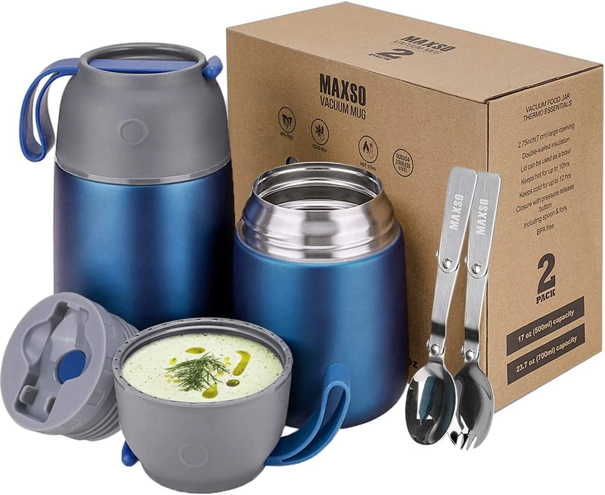 BPA Free Insulated Hot Lunch Bowl Kit