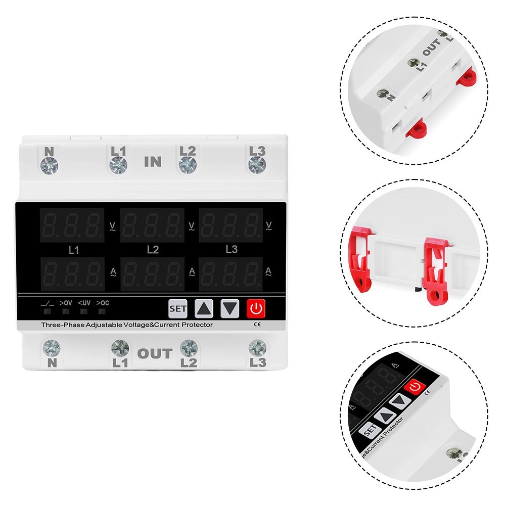 APL Contatore di corrente a guida DIN con monitoraggio in tempo reale dei parametri di tensione