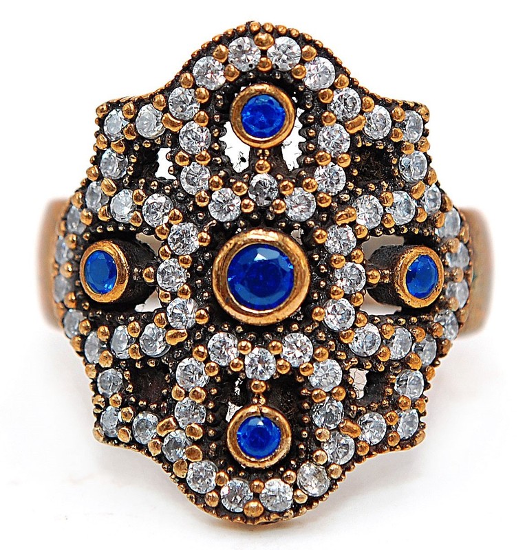 Ottoman Empire 2CT Heat Treated Kyanite 925 Sterling Silver Ring Sz 8 TT1-3