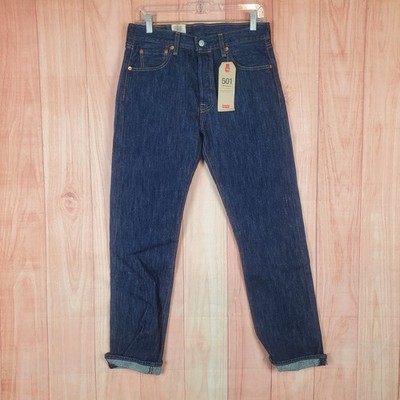 Levis 501 Jeans Sz 30 30x32 Blue Denim Red Tab Streetwear Grunge Straight