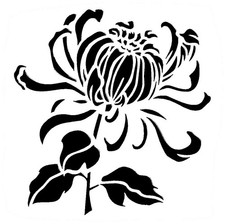 Really Great Stencils, Classic Chrysanthemum, 5x5", Flowers, Floral, Petals