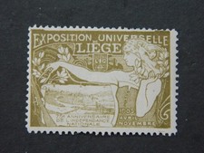 Vignette Art Nouveau exposition universelle 1905 Liège Belgique