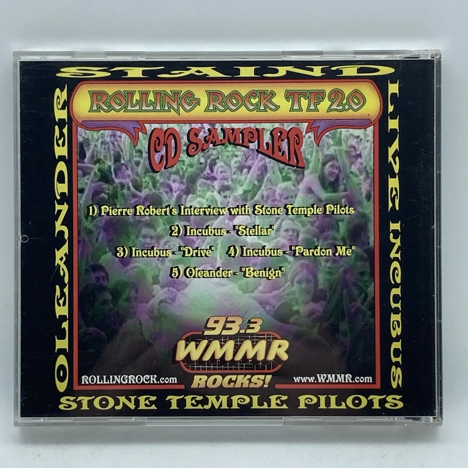 Rolling Rocks TF 2.0 WMMR CD Sampler 93.3 FM Pierre Robert Stone Temple Pilots - Image 2 of 4