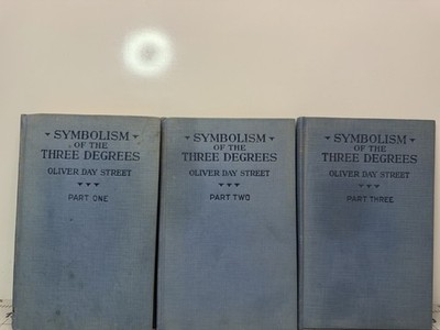 1930 Symbolism of the Three Degrees 3 Vol Set Masonic Lodge