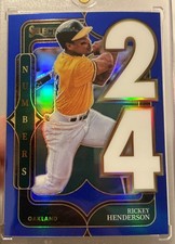 2025 Panini Select Numbers Rickey Henderson /49 SP Blue PRIZM Athletics A’s