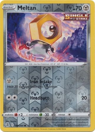 MELTAN 188/264 FUSION STRIKE POKEMON (REVERSE HOLO, NM)