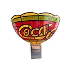 Vintage Coca-Cola Tiffany Style Plastic Stained Glass Standing Lamp Shade Coke