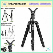 Adjustable Lightweight Rifle Tripod Stand, 360 Rotatable V Yoke for Shooting Ou