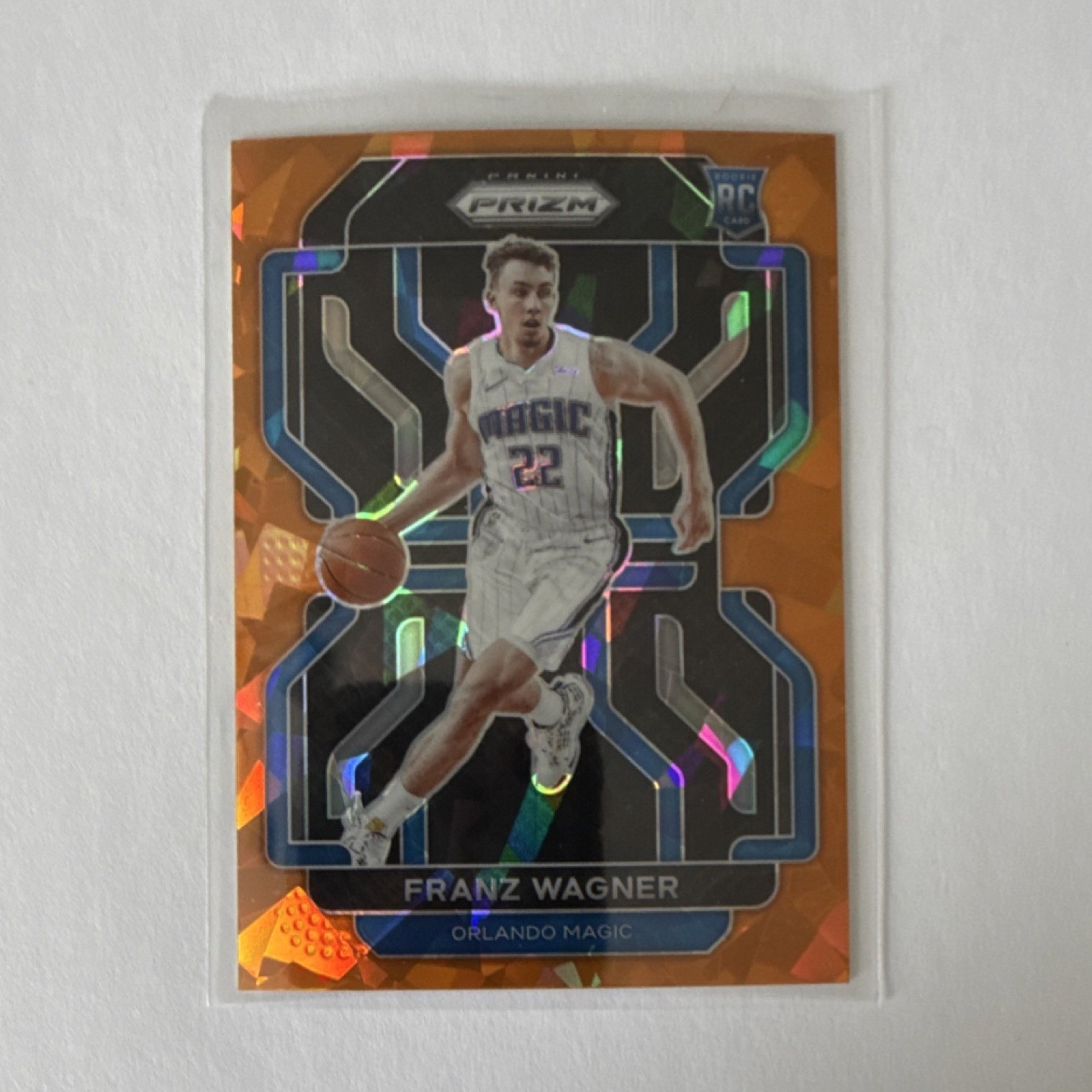 2021-22 Panini Prizm Franz Wagner #310 Orange Ice Prizm Rookie Orlando Magic