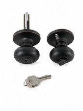 Carlyle Keyed Entry Door Knob Oil Rubbed Bronze Interior Exterior Lock w/ Key