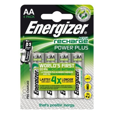 Energizer Accu Recharge Power Plus 2000 AA BP4 Nickel Metall-Hydrid 2000mAh 1.2V