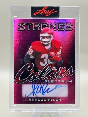 2024 Leaf Electrum Strange Colors Marcus Allen Pink Autograph #SC-MA1 /4