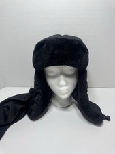 Winter Ski Hat with Ear Flap Removable Face Mask Windproof Faux Fur Hunting Hat