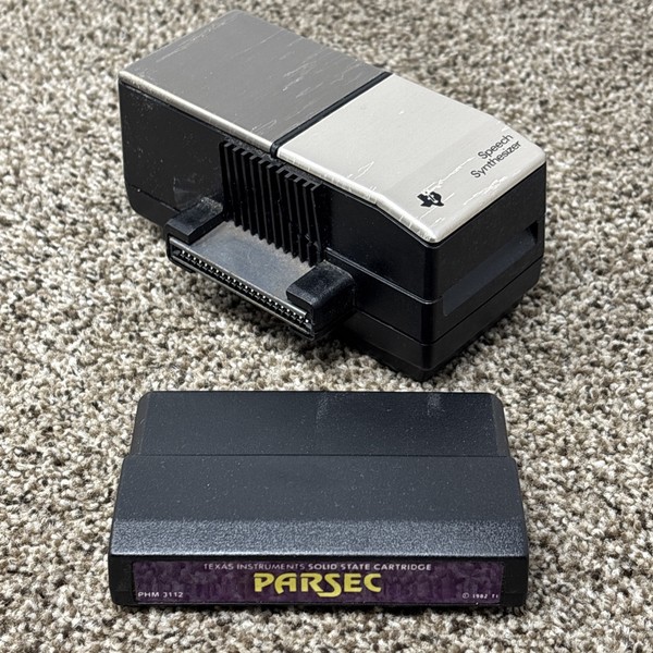 Sintetizador de voz vintage TI-99/4A Parsec juego PHP1500 Texas Instruments probado